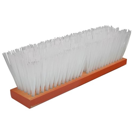 Weiler 16" Street Broom, 4" Trim Len, White Polypropylene Fill, Orange Block 70211